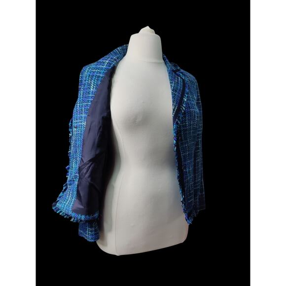 Drapers and Damons blue white weave blazer size 12 - Picture 3 of 3